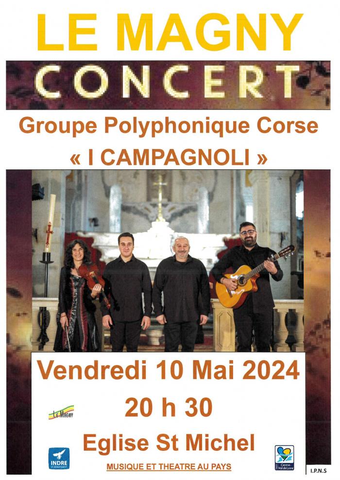 Concert polyphonique corse I Campagnoli Le 10 mai 2024