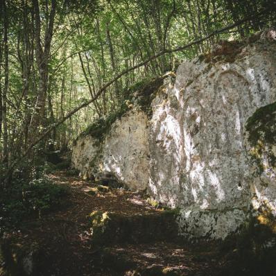 La stèle du Saint-Fleuret à Sauzelles