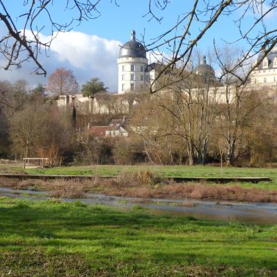 Les prairies du château à Valençay